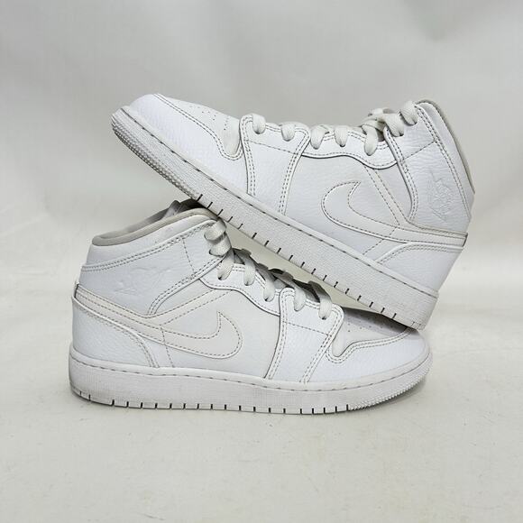 Air Jordan Shoes - Nike Air Jordan 1 Mid GS “Triple White”